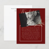 BUDGET Bedankje Rouwkaart Foto (Voorkant / Achterkant)