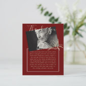 BUDGET Bedankje Rouwkaart Foto (Staand voorkant)