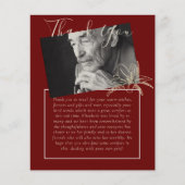 BUDGET Bedankje Rouwkaart Foto (Voorkant)