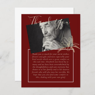 BUDGET Bedankje Rouwkaart Foto