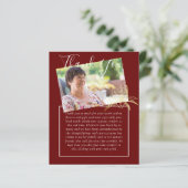 BUDGET Bedankje Rouwkaart Foto (Staand voorkant)