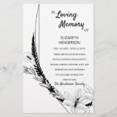 Budget bedankkaart ter nagedachtenis aan condolean flyer (Voorkant)