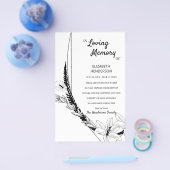 Budget bedankkaart ter nagedachtenis aan condolean flyer (Enkel)