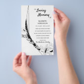 Budget bedankkaart ter nagedachtenis aan condolean flyer (Hand)