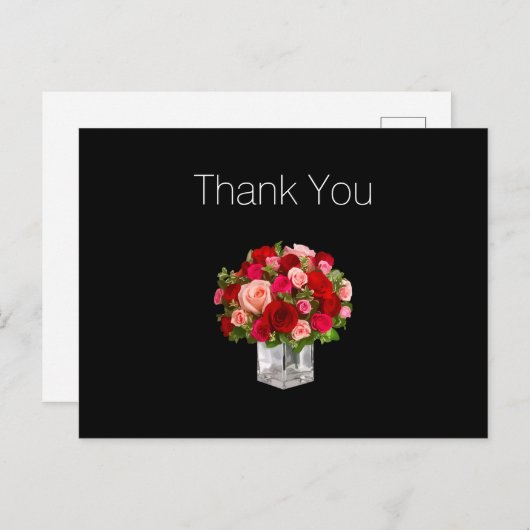 Budget Bedankpostkaarten met bloemen Briefkaart (Voorkant / Achterkant)