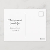 Budget Bedankpostkaarten met bloemen voor bedrijve Briefkaart (Achterkant)