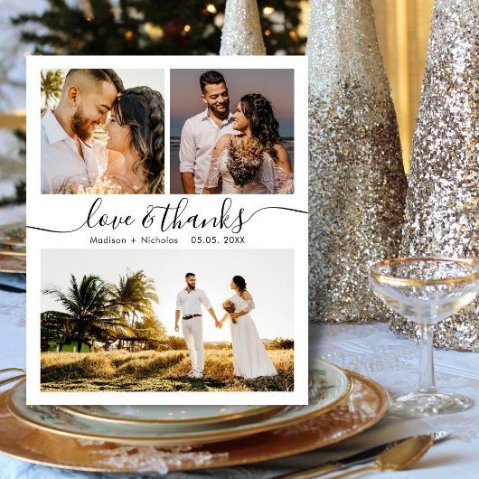 Budget Bedankt 3 Foto bruiloft Hartelijk dank