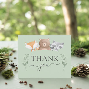 Budget Bedankt Baby Shower Woodland Greenery