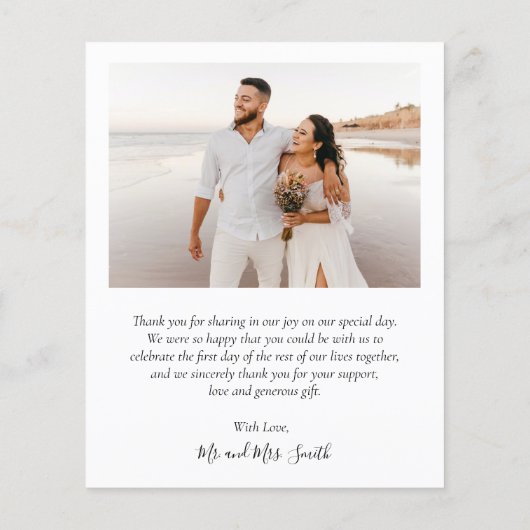 Budget Bedankt Collage Weddenschap Bedankt Flyer (Achterkant)