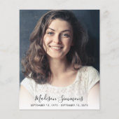 Budget Bedankt Funeral Photo Sympathie Grief Kaart (Voorkant)