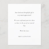 Budget Bedankt Passen getrouwd Foto bruiloft Harte (Achterkant)