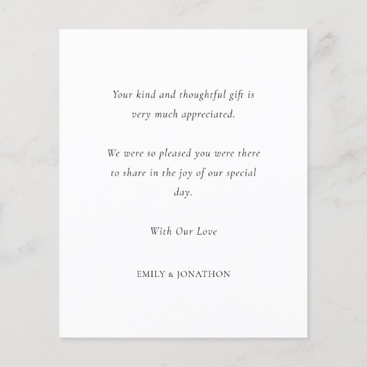 Budget Bedankt Passen getrouwd Foto bruiloft Harte (Achterkant)