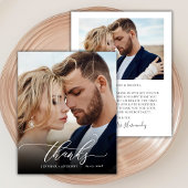 Budget Bedankt Script Wedding Photo Dank u kaart