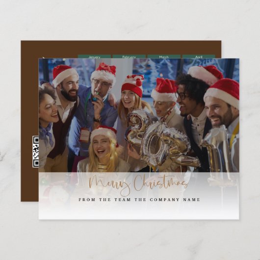 Budget Bedrijf Foto Logo Merry Christmas (Voorkant / Achterkant)