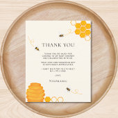 Budget Bee Baby shower Dank u kaart