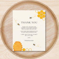 Budget Bee Baby shower Dank u kaart