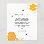 Budget Bee Baby shower Dank u kaart (Voorkant)