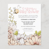 Budget Bee Drive door Baby PInk Shower Invite (Voorkant)