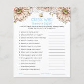 Budget Bee raad wie papa Blue Baby shower Game is (Voorkant)