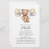 Budget Beer Balloons Baby shower Uitnodiging Kaart (Voorkant / Achterkant)