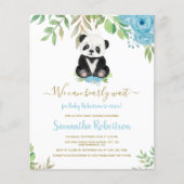 Budget Beer Blauw Baby shower Fotouitnodiging (Voorkant)