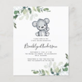 BUDGET Beer Eucalyptus Baby shower Uitnodiging (Voorkant)