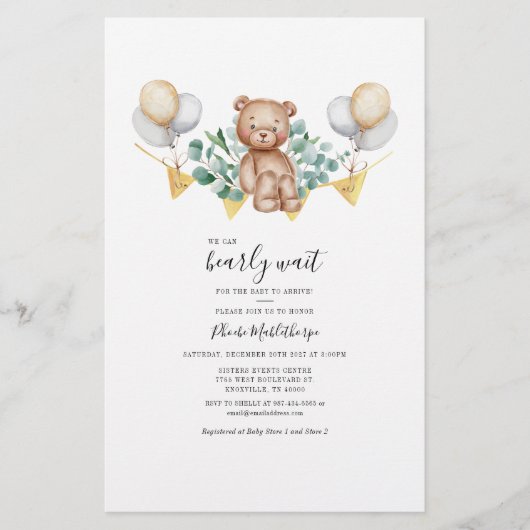 Budget Beer Eucalyptus Greenery Baby shower Kaart (Voorkant)