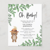 Budget Beer in het Wood Baby shower Invitation (Voorkant)