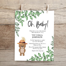 Budget Beer in het Wood Baby shower Invitation