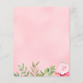 Budget Beer Roze Roze Roze Baby shower Uitnodiging (Achterkant)