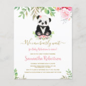 Budget Beer Roze Roze Roze Baby shower Uitnodiging (Voorkant)