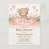 Budget Beer Wildbloemen Meisjes Baby shower Briefkaart (Voorkant)