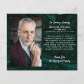 Budget Begrafenis Dank u Kaarten Sympathie Memoria (Voorkant)