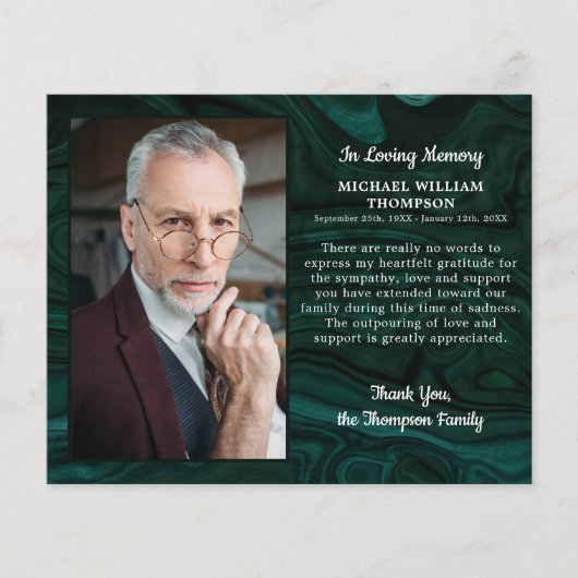 Budget Begrafenis Dank u Kaarten Sympathie Memoria (Voorkant)