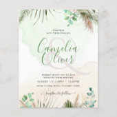 BUDGET Begroeiing Eucalyptus Pampas Gras Bruiloft (Voorkant)