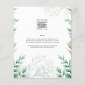 BUDGET Begroeiing FOTO Bruiloft Save The Date QRco Flyer (Achterkant)