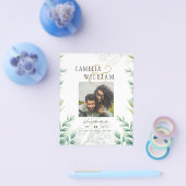 BUDGET Begroeiing FOTO Bruiloft Save The Date QRco Flyer (Enkel)