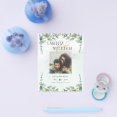 BUDGET Begroeiing FOTO Bruiloft Save The Date QRco Flyer (Enkel)