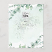 BUDGET Begroeiing FOTO Bruiloft Save The Date QRco Flyer (Achterkant)