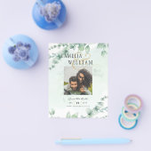 BUDGET Begroeiing FOTO Bruiloft Save The Date QRco Flyer (Enkel)