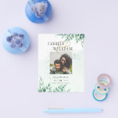 BUDGET Begroeiing FOTO Bruiloft Save The Date QRco Flyer (Enkel)