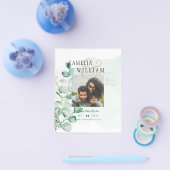 BUDGET Begroeiing FOTO Bruiloft Save The Date QRco Flyer (Enkel)