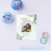 BUDGET Begroeiing FOTO Bruiloft Save The Date QRco Flyer (Enkel)