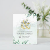 BUDGET Begroeiing FOTO Huwelijksuitnodiging QR COD (Staand voorkant)