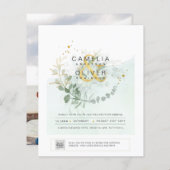 BUDGET Begroeiing FOTO Huwelijksuitnodiging QR COD (Voorkant / Achterkant)