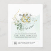 BUDGET Begroeiing FOTO Huwelijksuitnodiging QR COD (Voorkant)