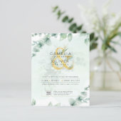 BUDGET Begroeiing FOTO Huwelijksuitnodiging QR COD (Staand voorkant)