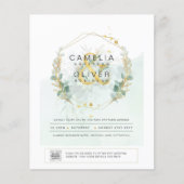 BUDGET Begroeiing FOTO Huwelijksuitnodiging QR COD (Voorkant)