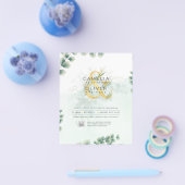 BUDGET Begroeiing FOTO Huwelijksuitnodiging QR COD Flyer (Enkel)