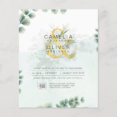 BUDGET Begroeiing FOTO Huwelijksuitnodiging QR COD Flyer (Voorkant)